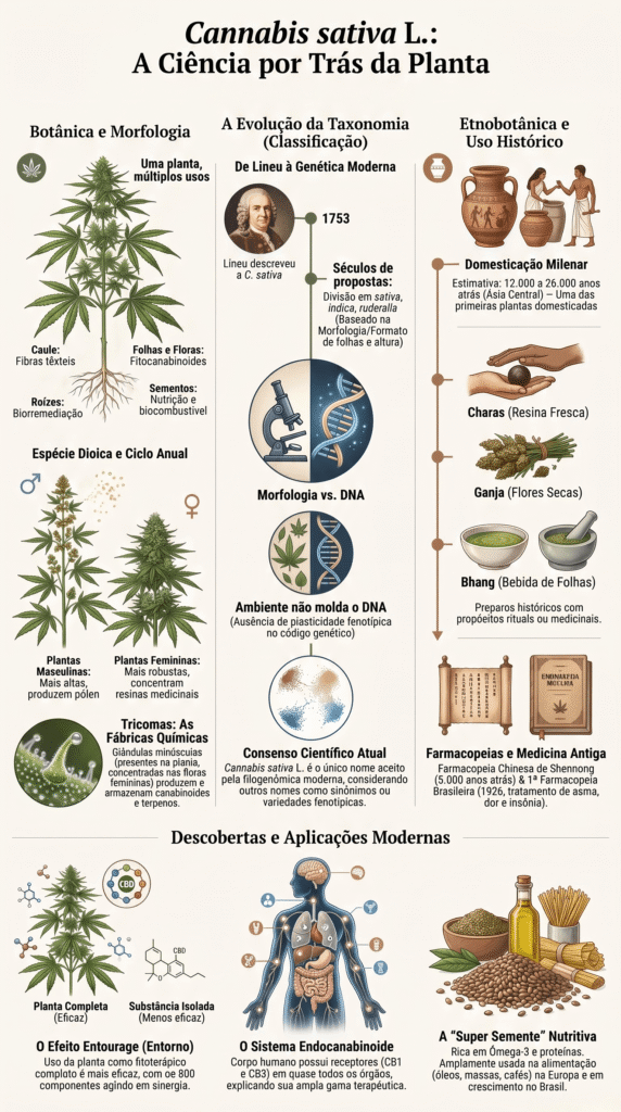 Cannabis sativa L.: A História, a Botânica e a Ciência por Trás de uma Espécie Milenar